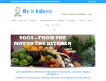 Tablet Screenshot of life-in-balance.com.au